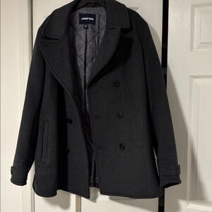 Lands' End Men's Charcoal Peacoat
